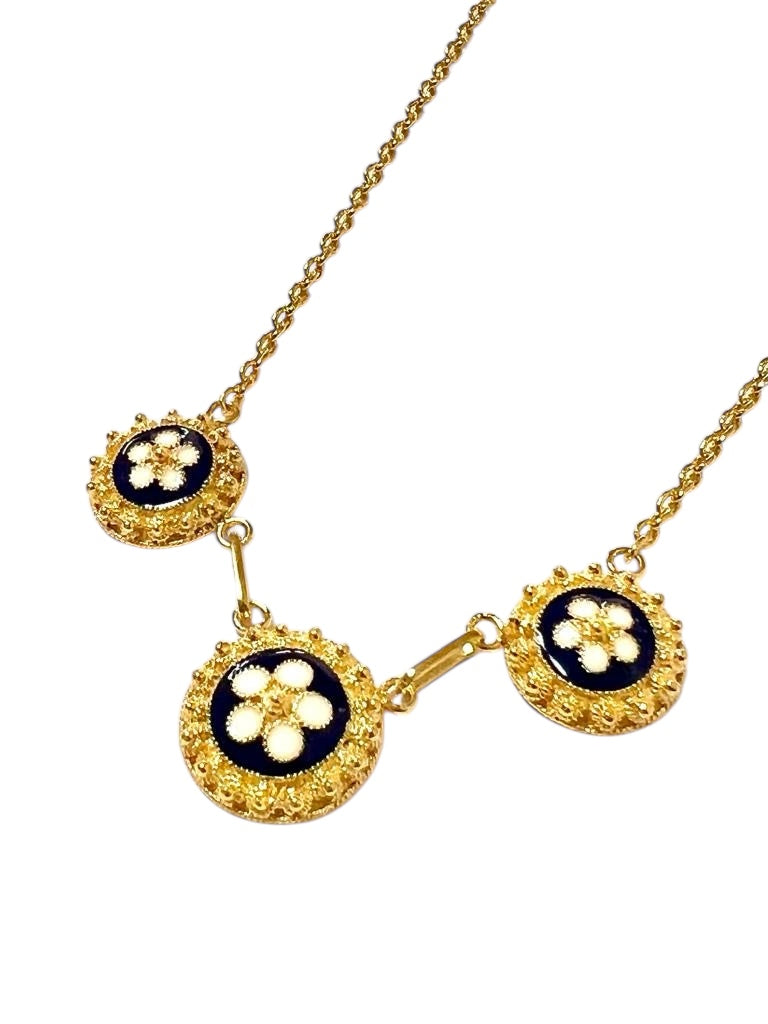 Snail Necklace in Gold Plated Silver