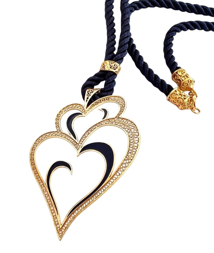 Heart of Viana Necklace 22 With Blue Enamel