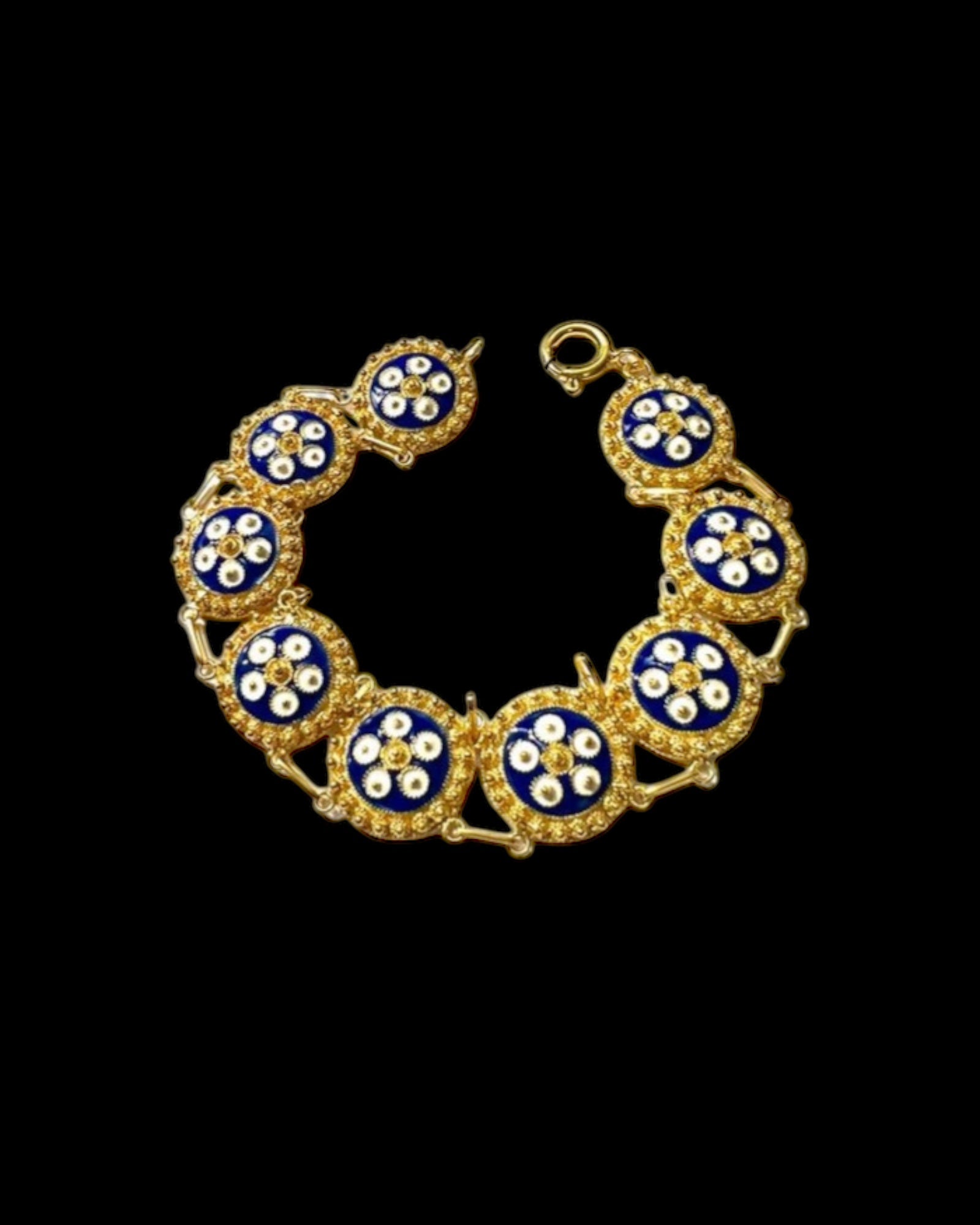Blue Snails Bracelet in Gold Plated Silver