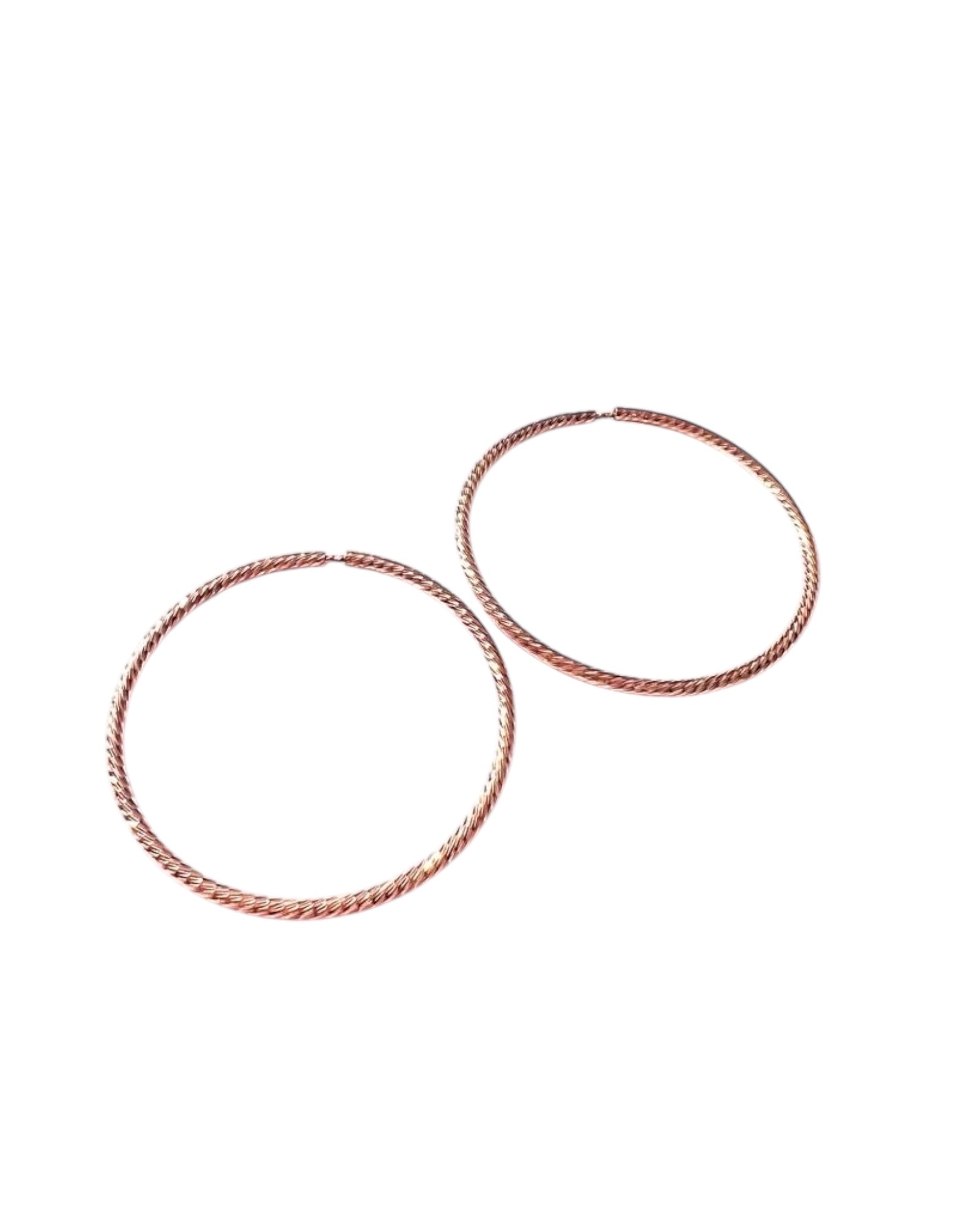 Rose Silver Hoops