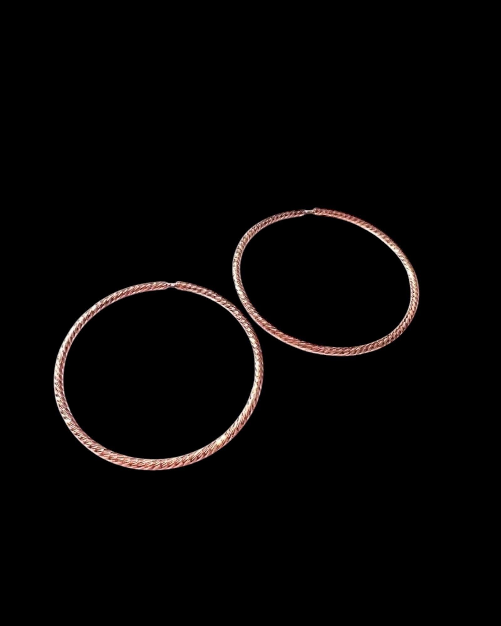 Rose Silver Hoops