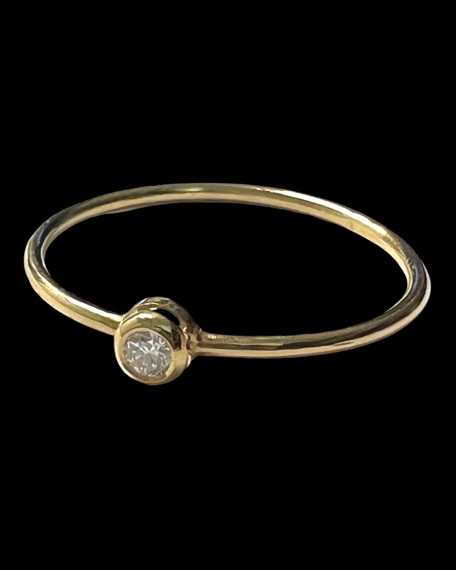 Gold Solitaire Ring