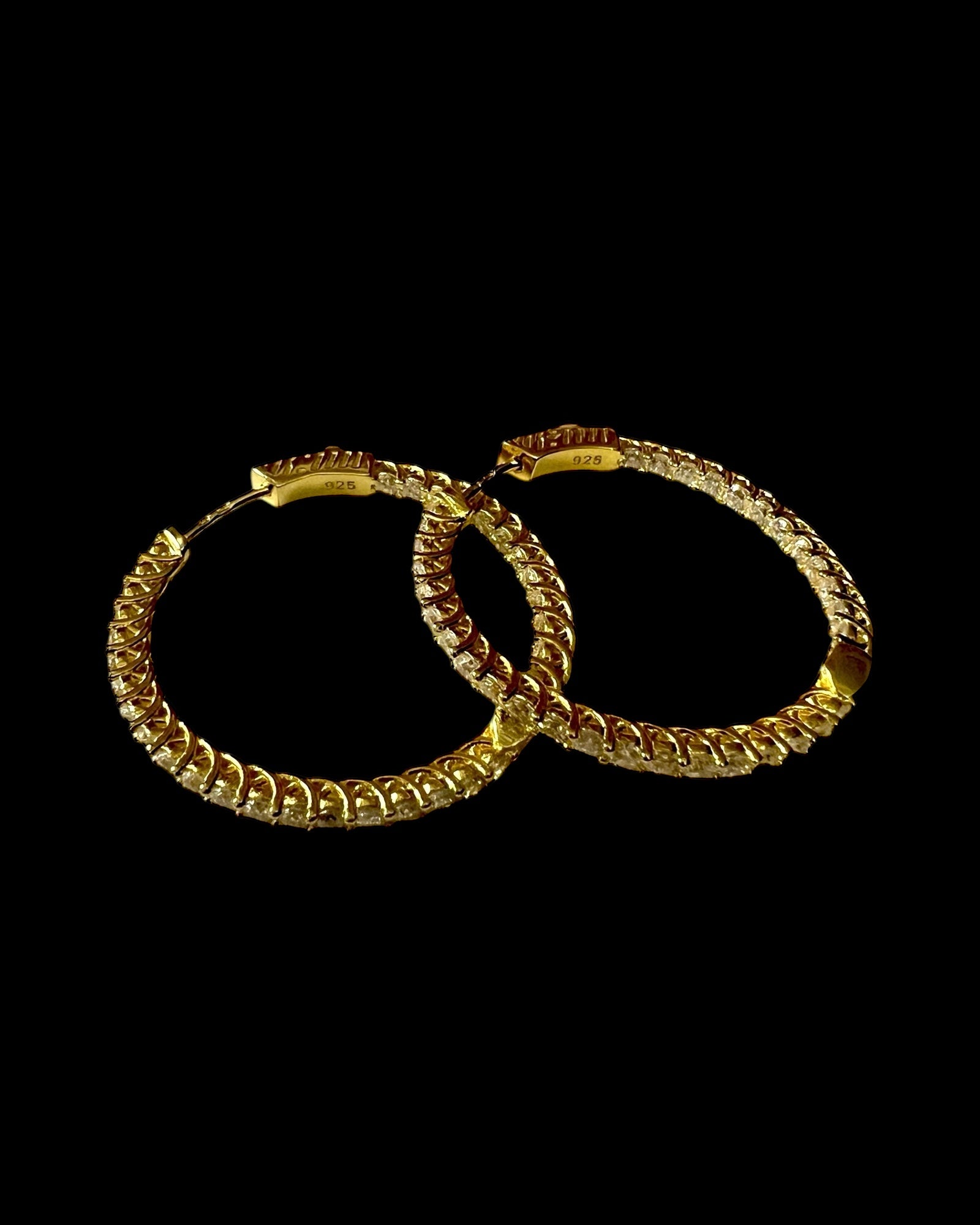 Gold Silver Shiny Hoops