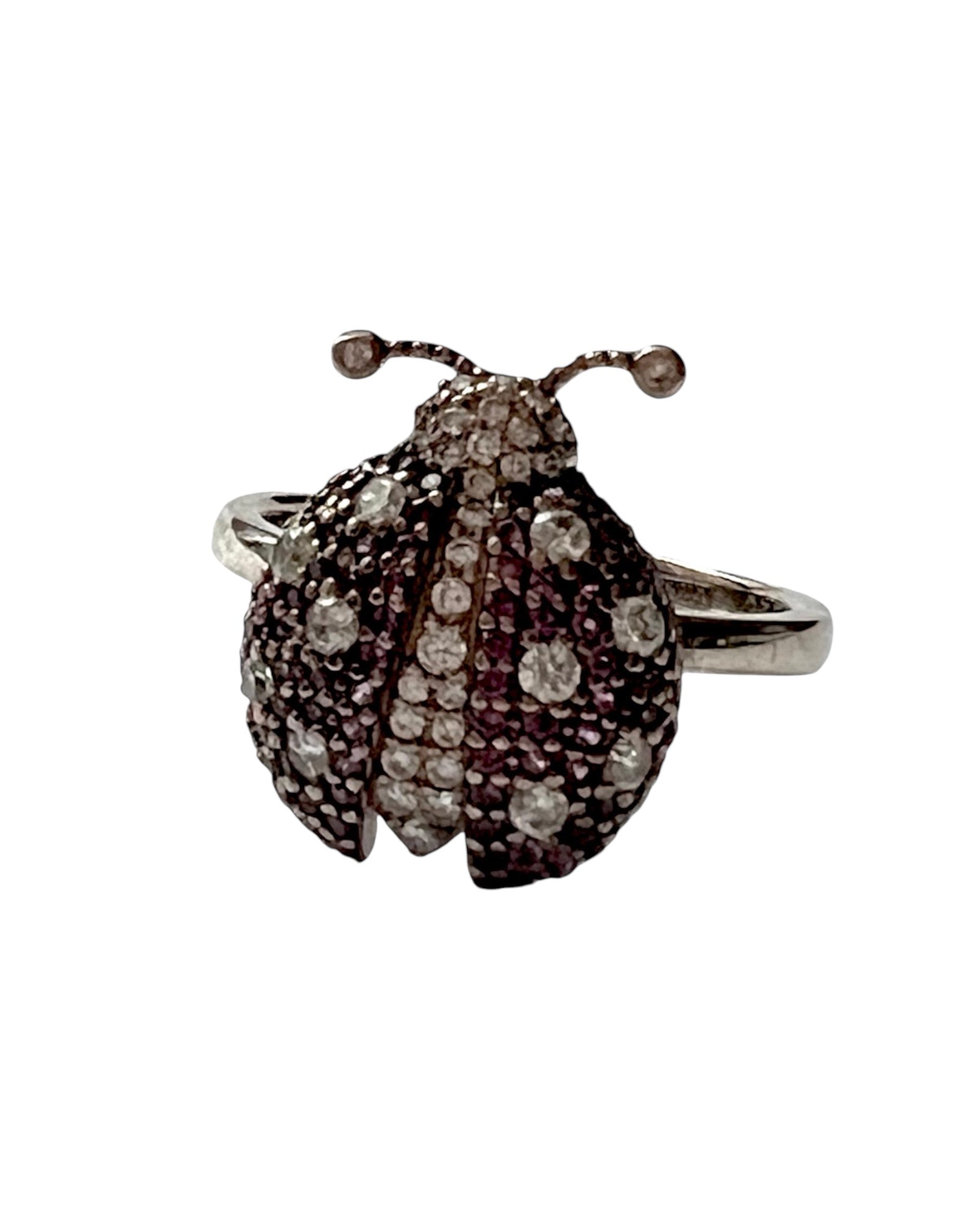 Ladybug Ring in Silver