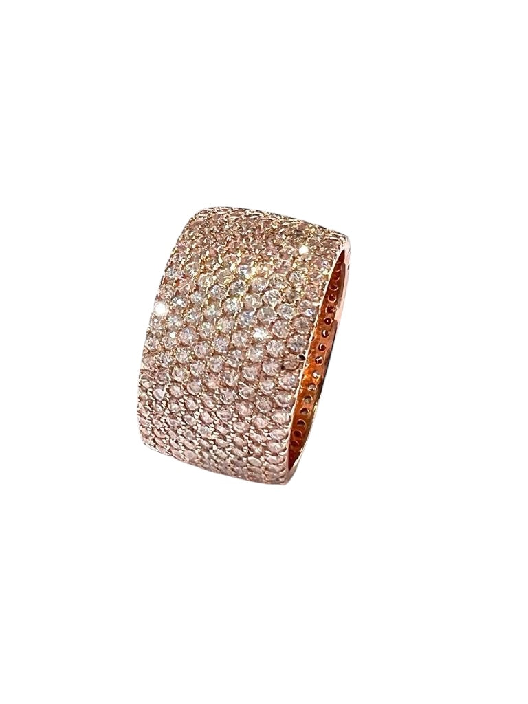 Sparkle Wedding Ring in Pink Silver