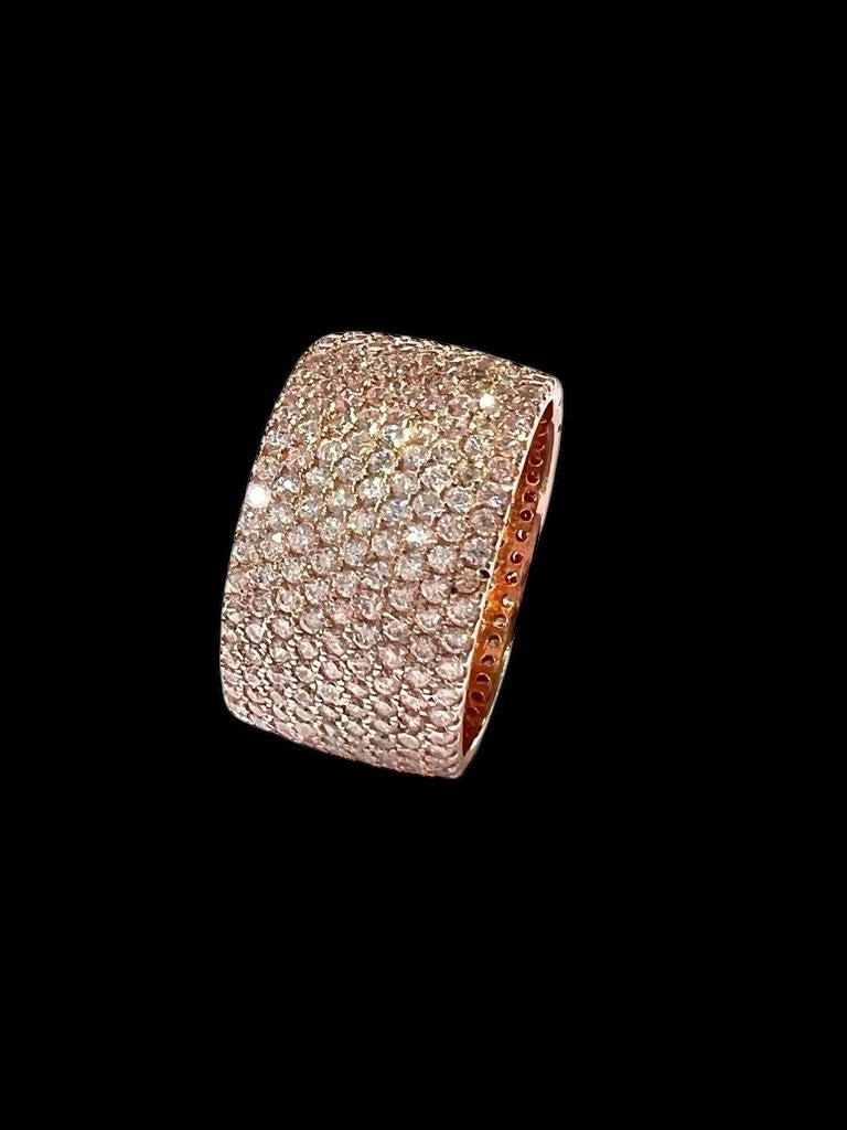 Sparkle Wedding Ring in Pink Silver