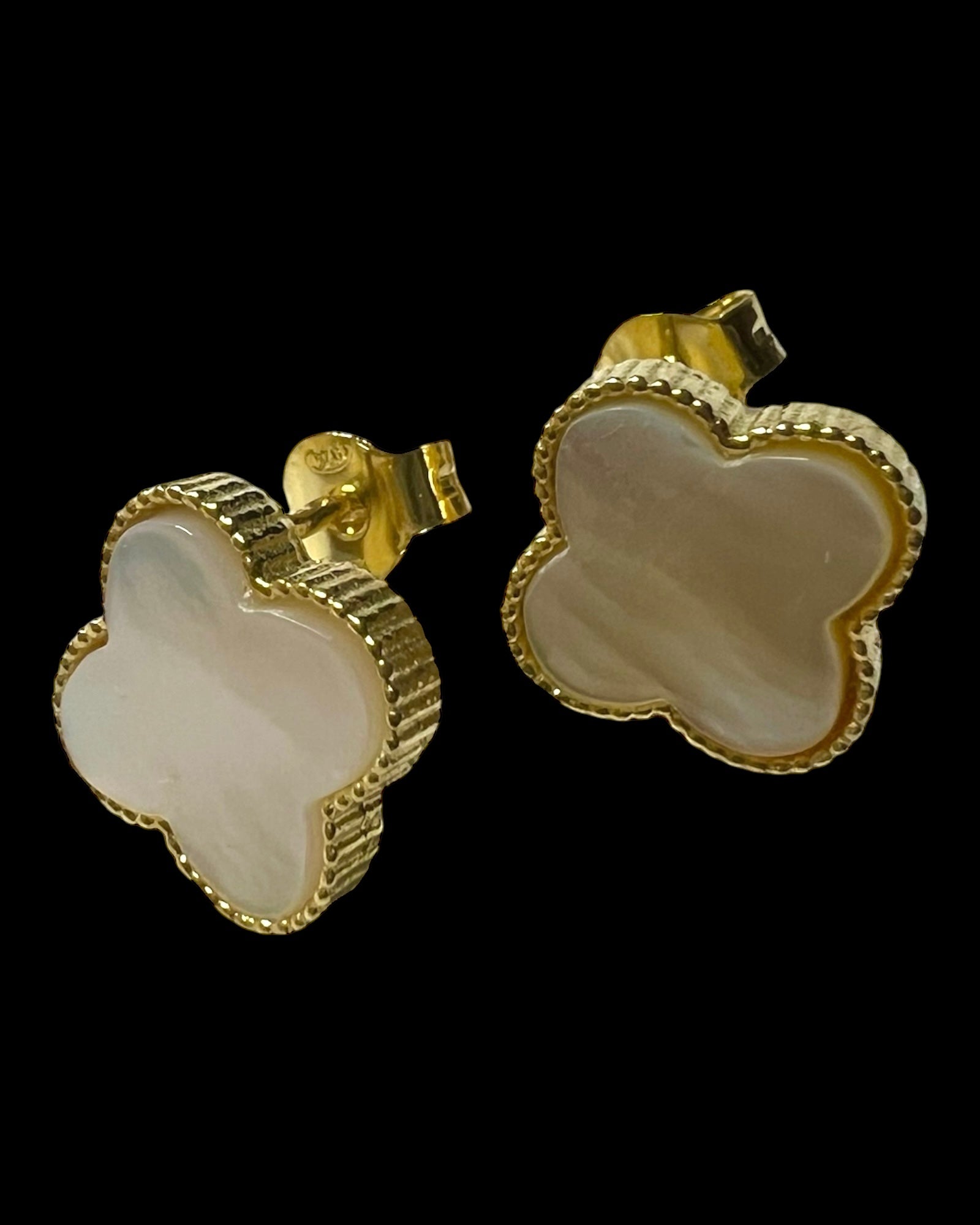 Gold Plated Silver Flower Earrings