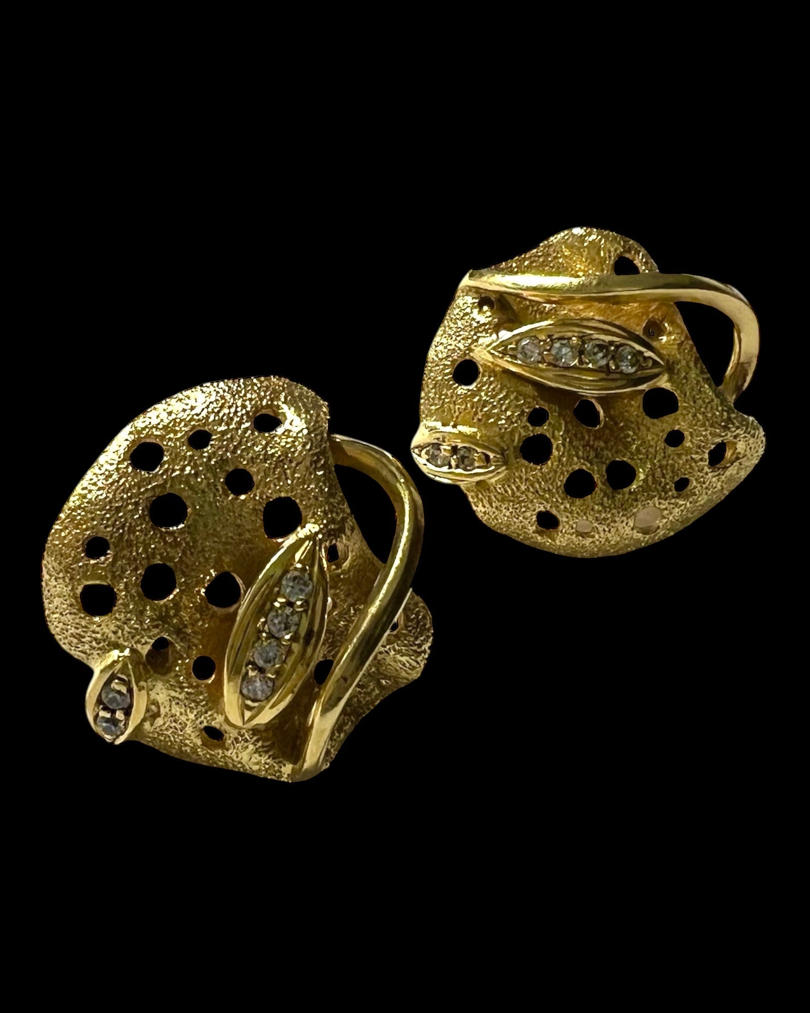 Irregular Gold Plated Silver Earrings