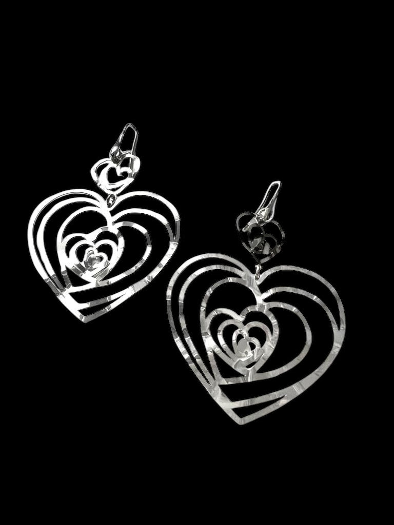 Silver Heart Earrings