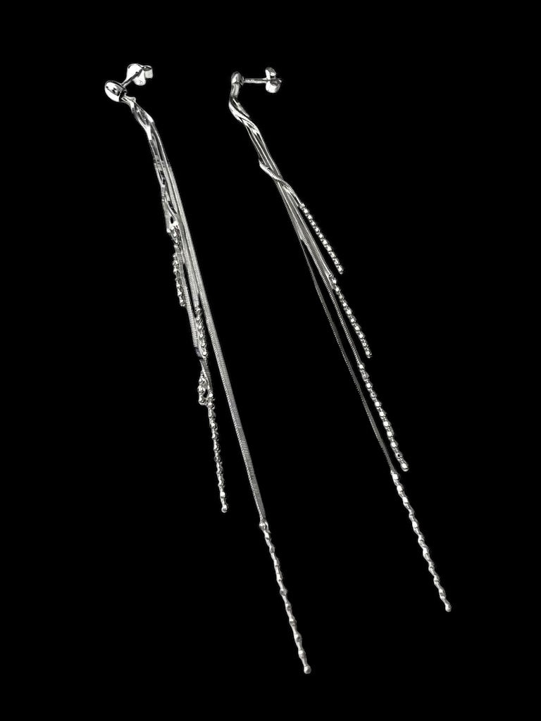 Long Silver Earrings