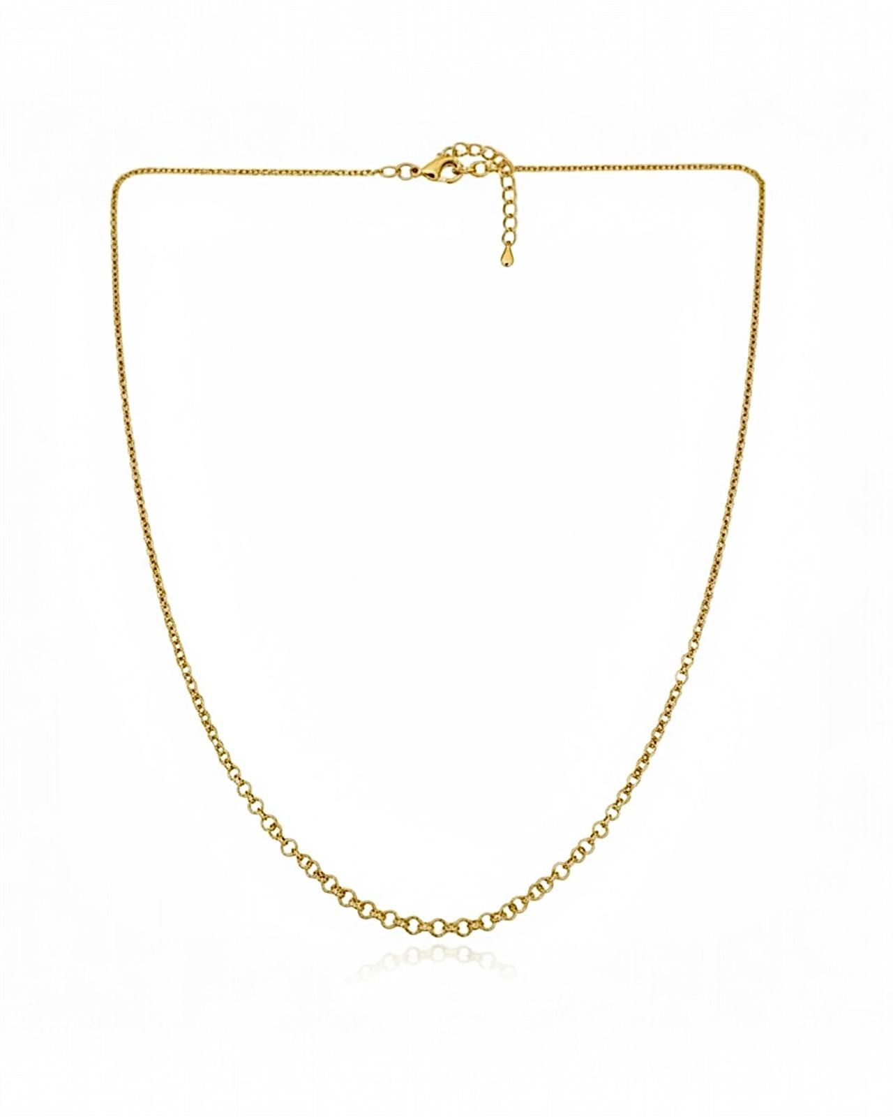 Colar Simples em Prata Dourada