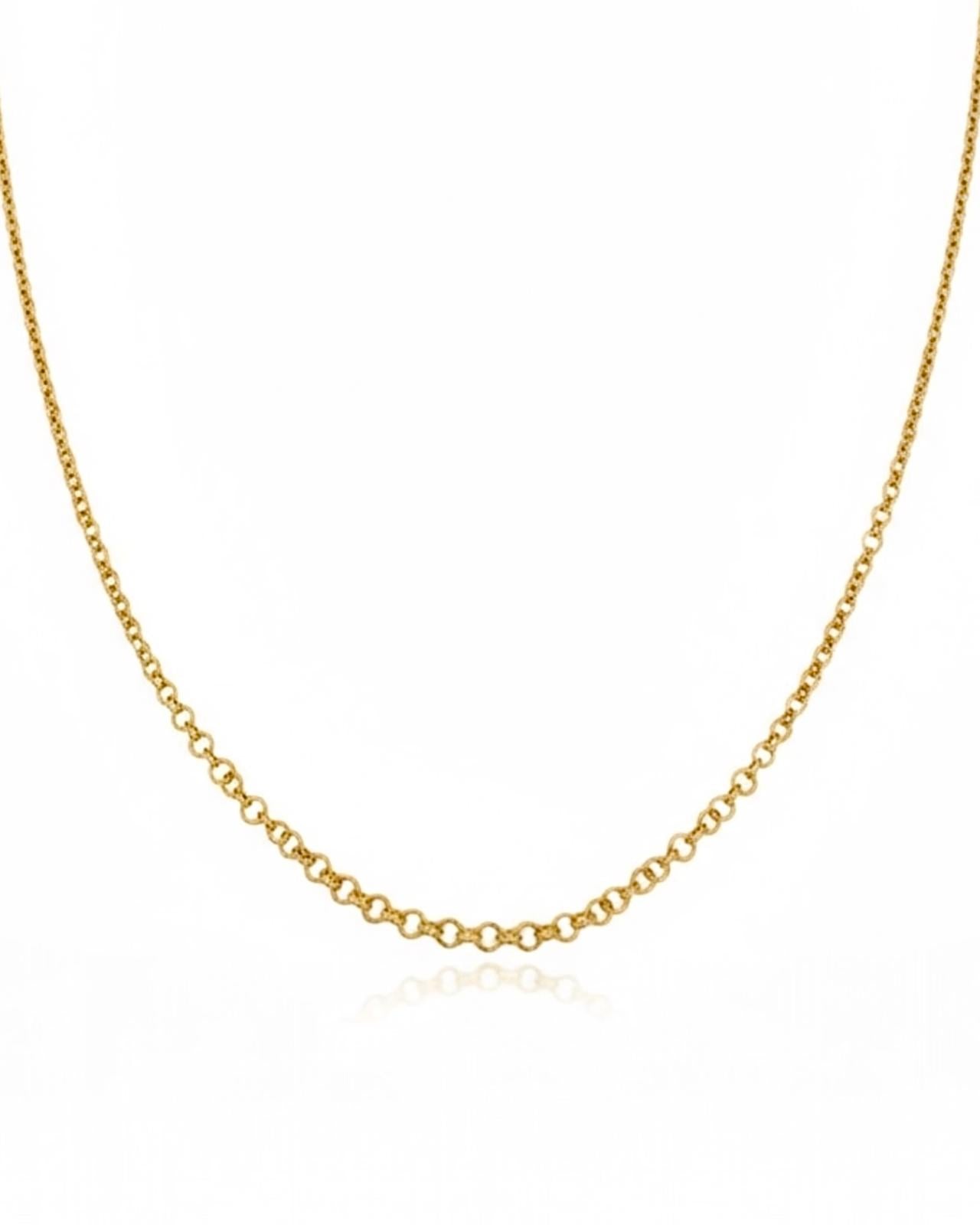 Colar Simples em Prata Dourada