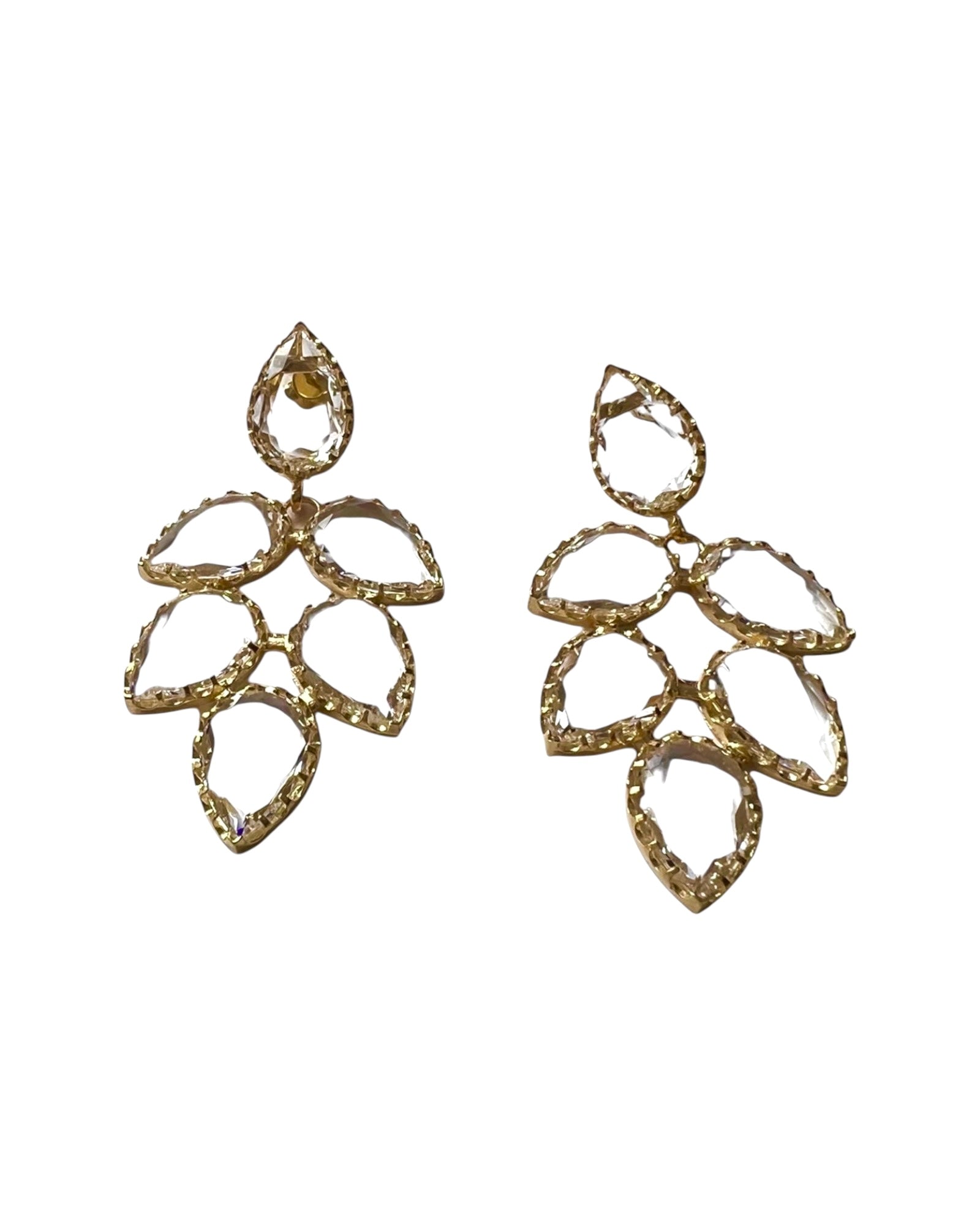 Gold-plated silver drop earrings