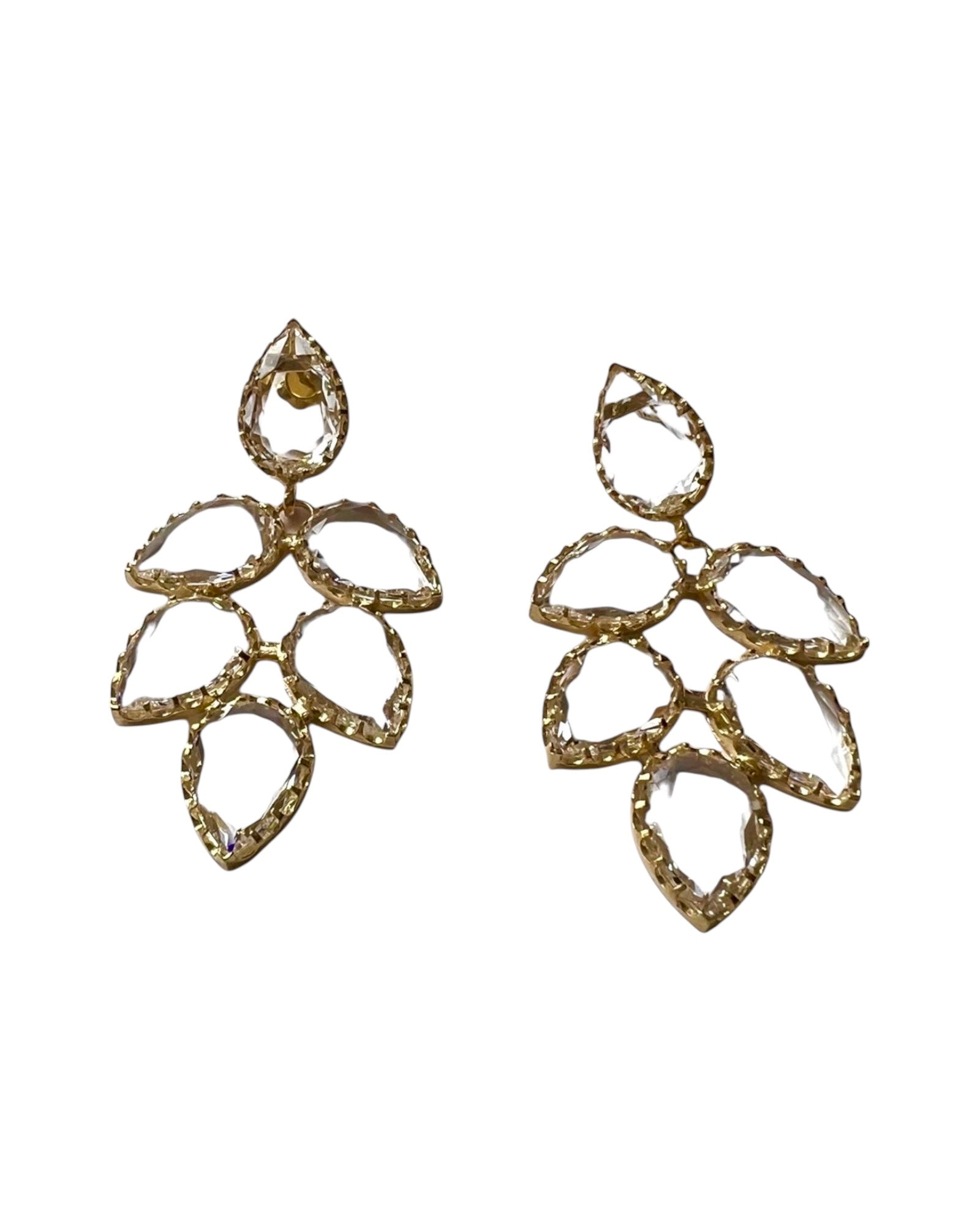 Gold-plated silver drop earrings