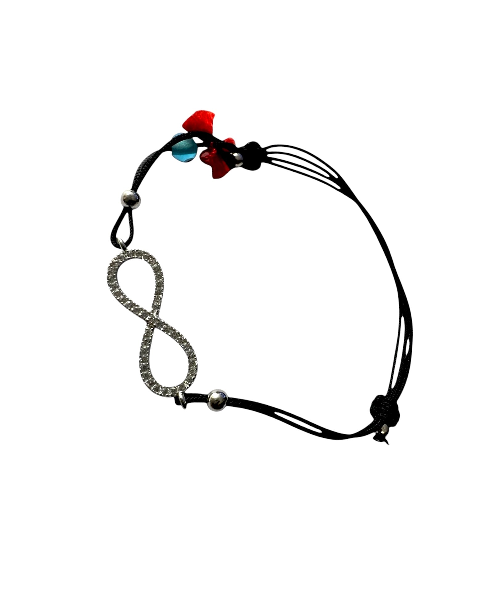 Pulseira Seda Infinito em Prata