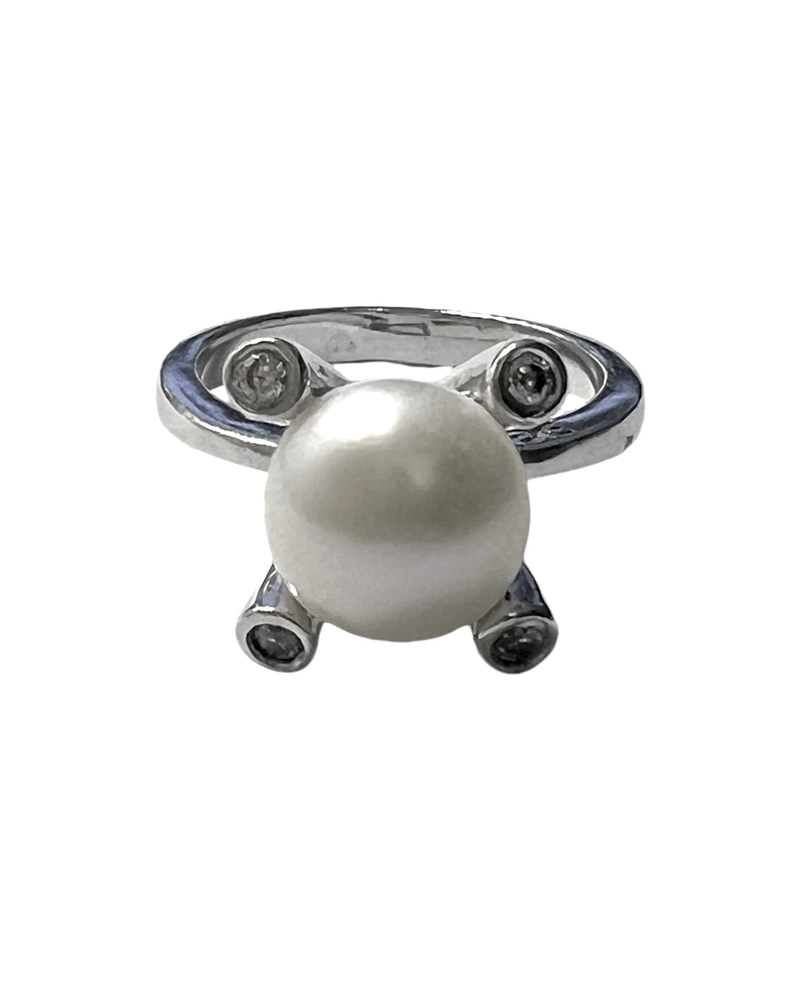 Silver Pearl Ring