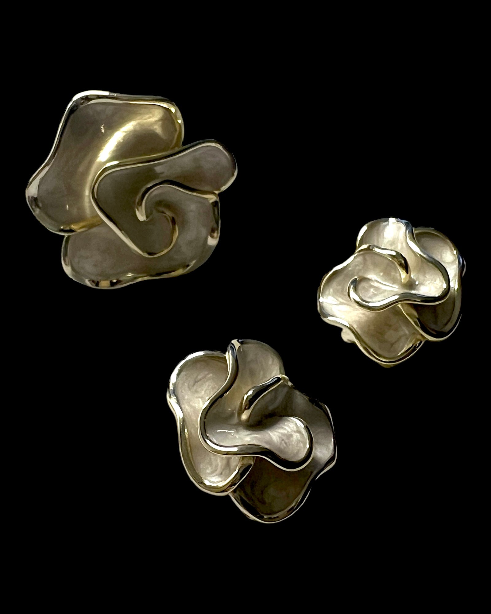 Gold Plated Silver Flower Ring