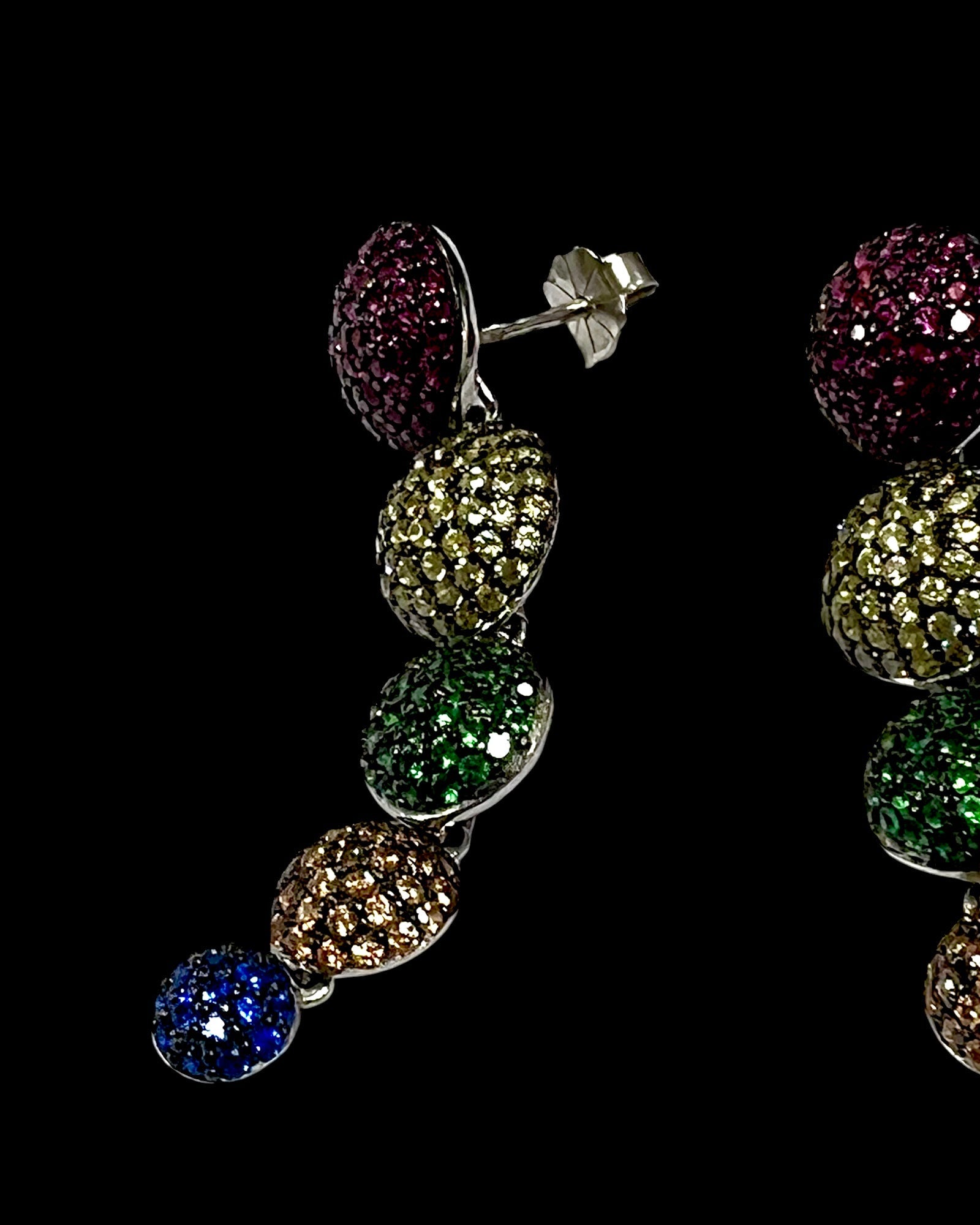 Colorful Silver Earrings