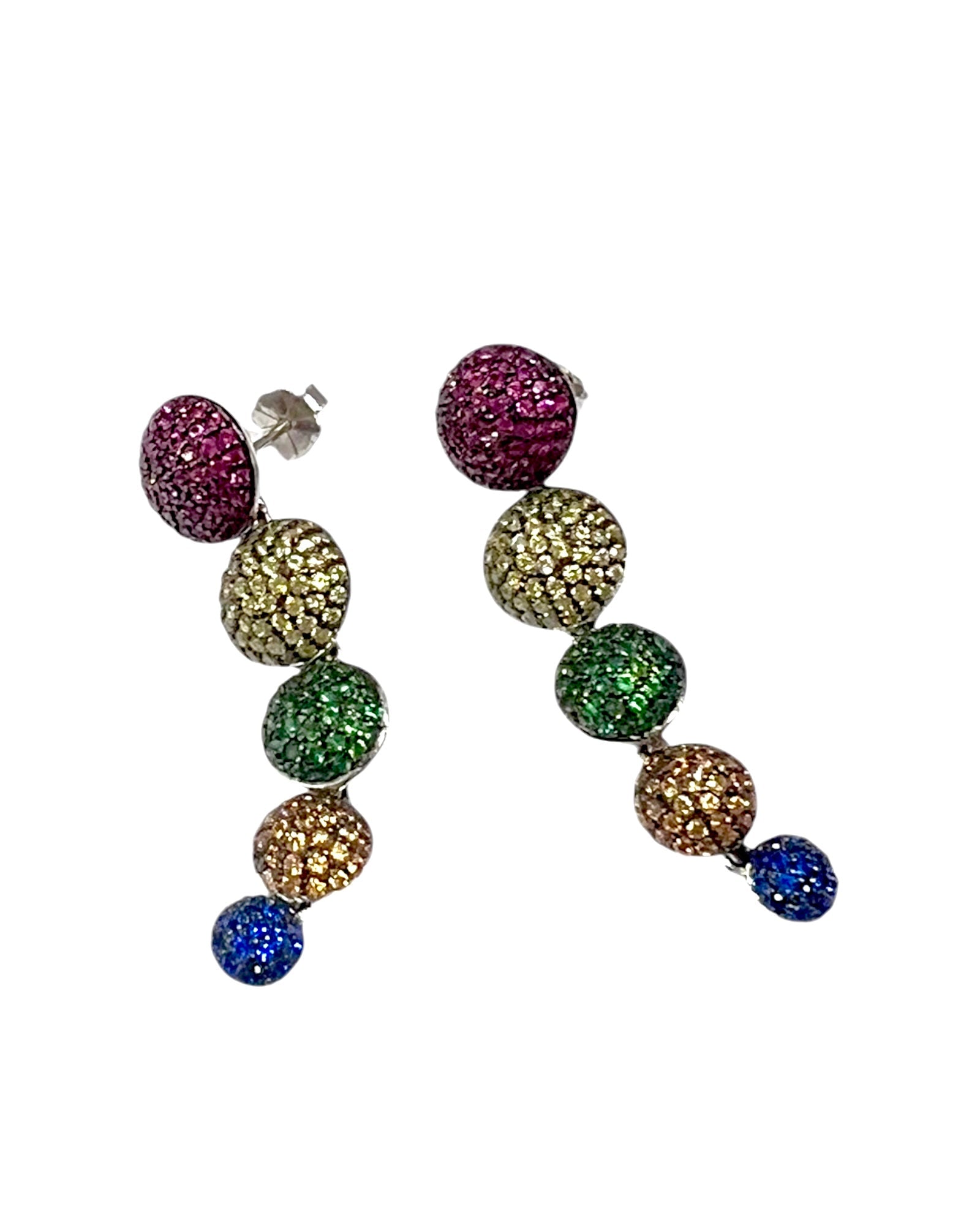 Colorful Silver Earrings