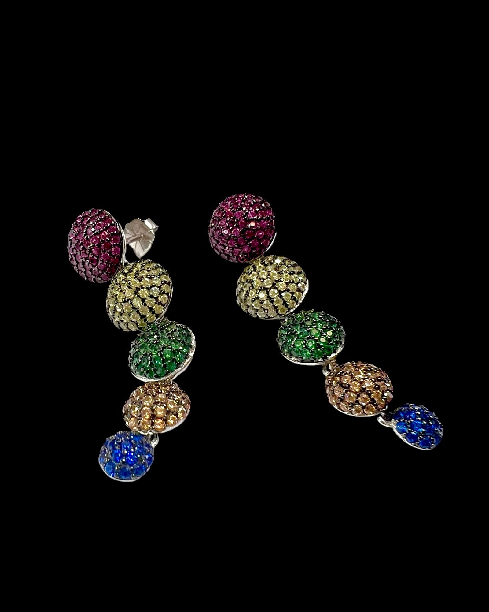 Colorful Silver Earrings