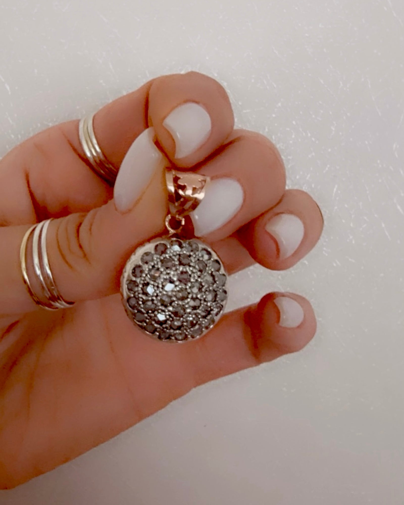 Medalha Brilhos em Prata e Prata Rosa