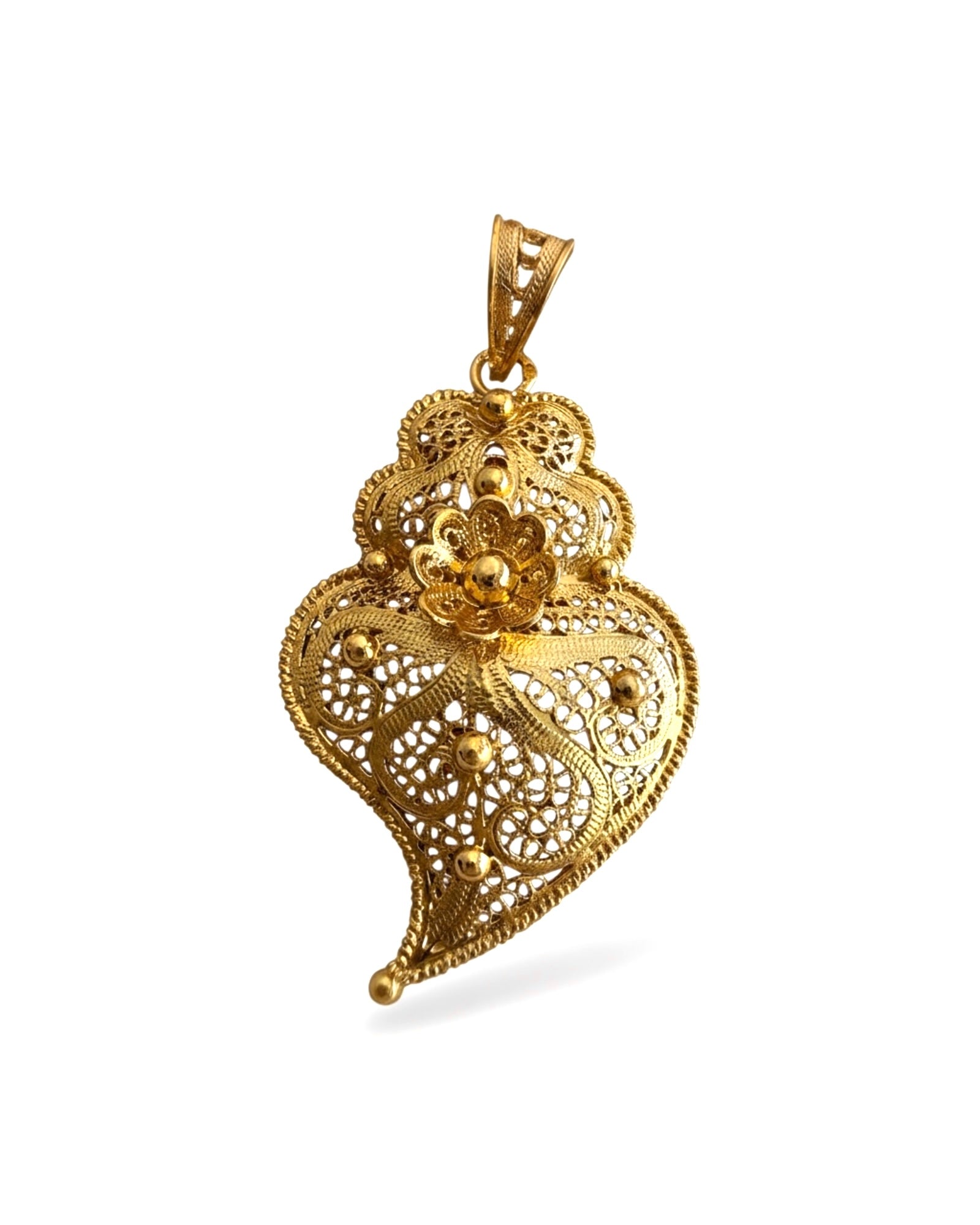 Medalha Coração de Viana em Prata Dourada