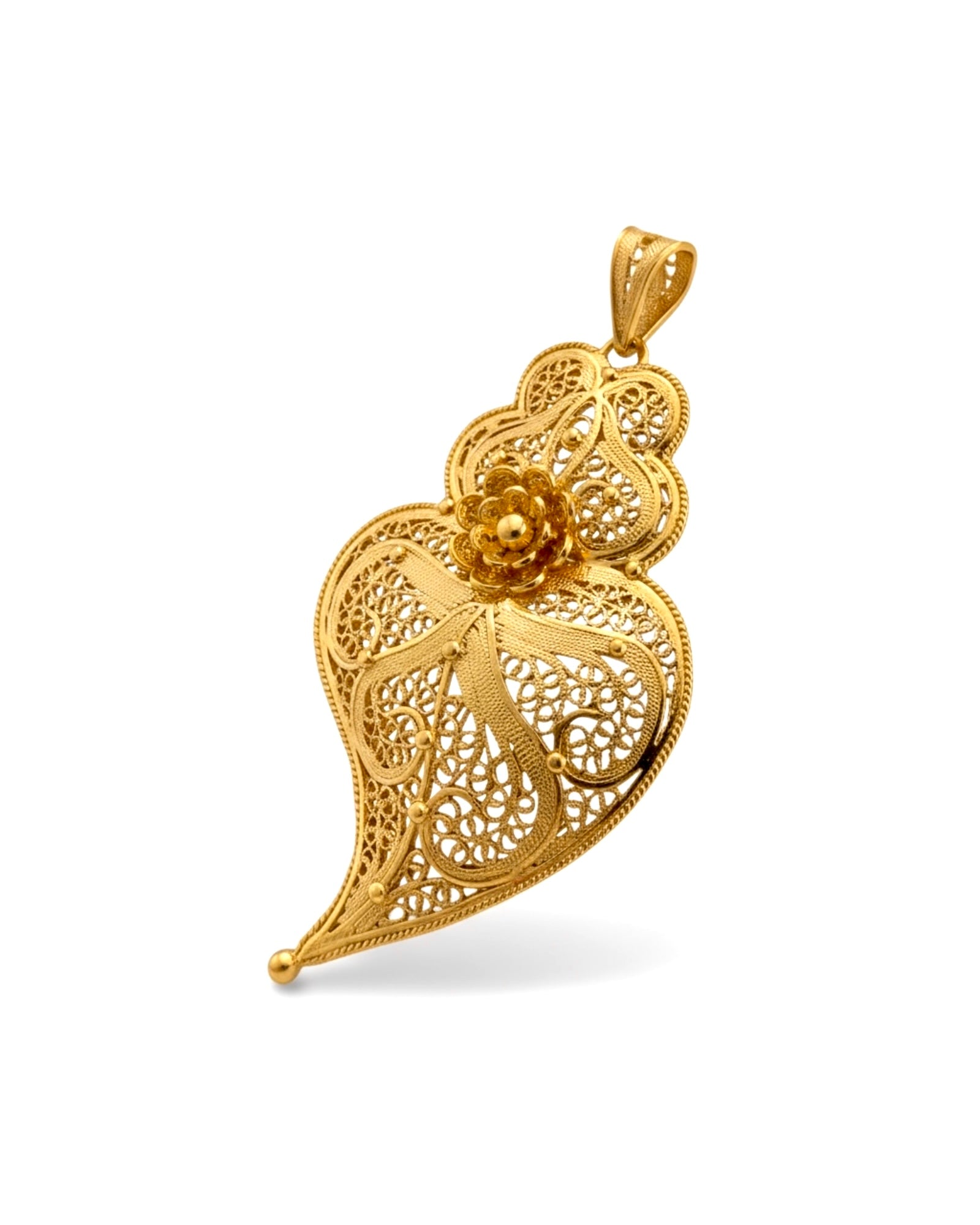 Medalha Coração de Viana em Prata Dourada