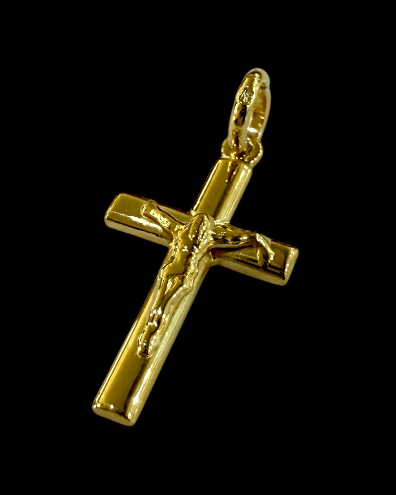 Medalha Cruz em Prata Dourada
