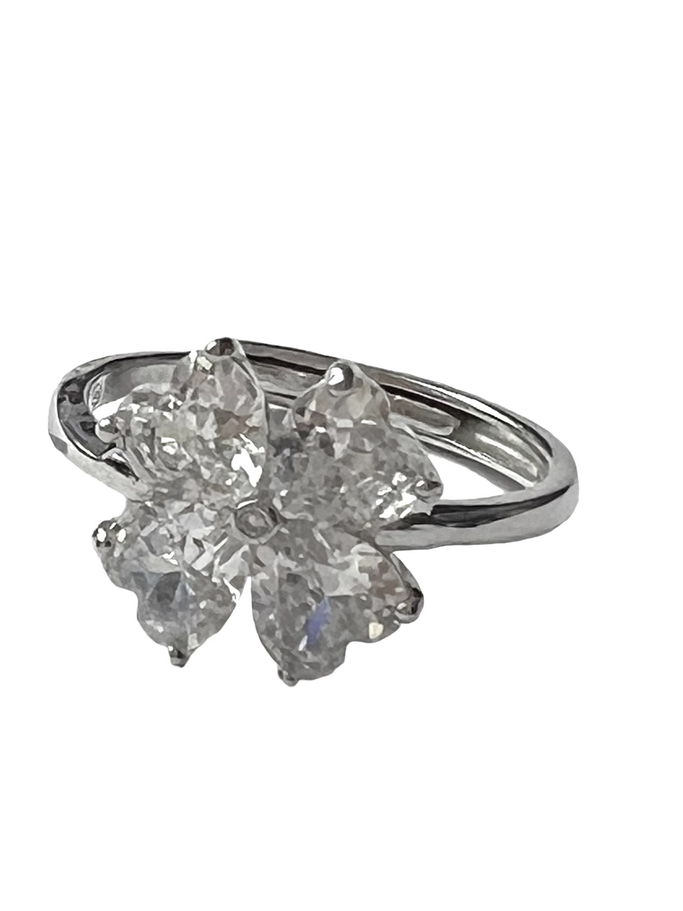 Silver Clover Ring