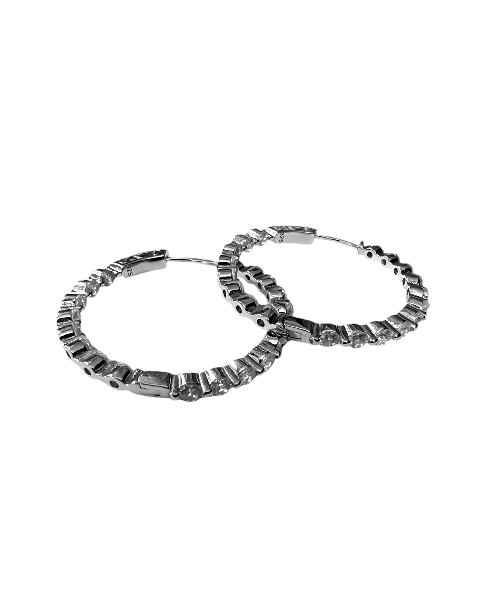 Silver Shiny Hoops