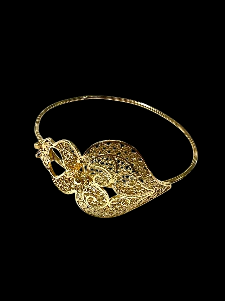 Viana Heart Bracelet in Filigree and Gold Plated Silver