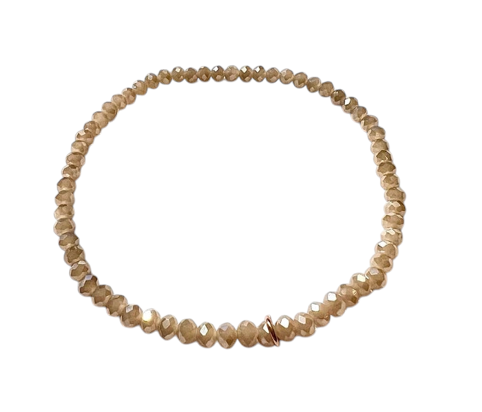 Pulseira Camel com Prata Rosa