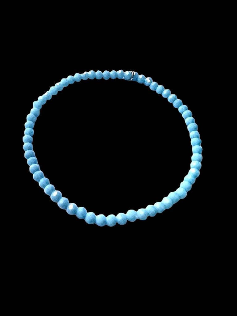 Pulseira Azul Turquesa com Prata