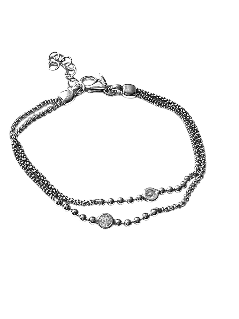 Pulseira Brilhos em Prata