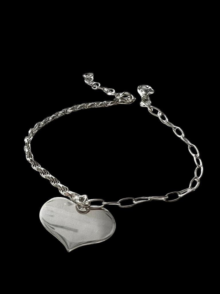 Pulseira Coração em Prata