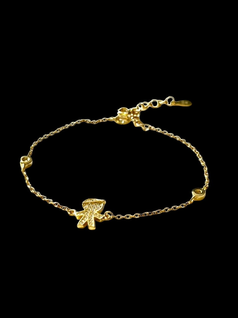 Pulseira Menino em Prata Dourada
