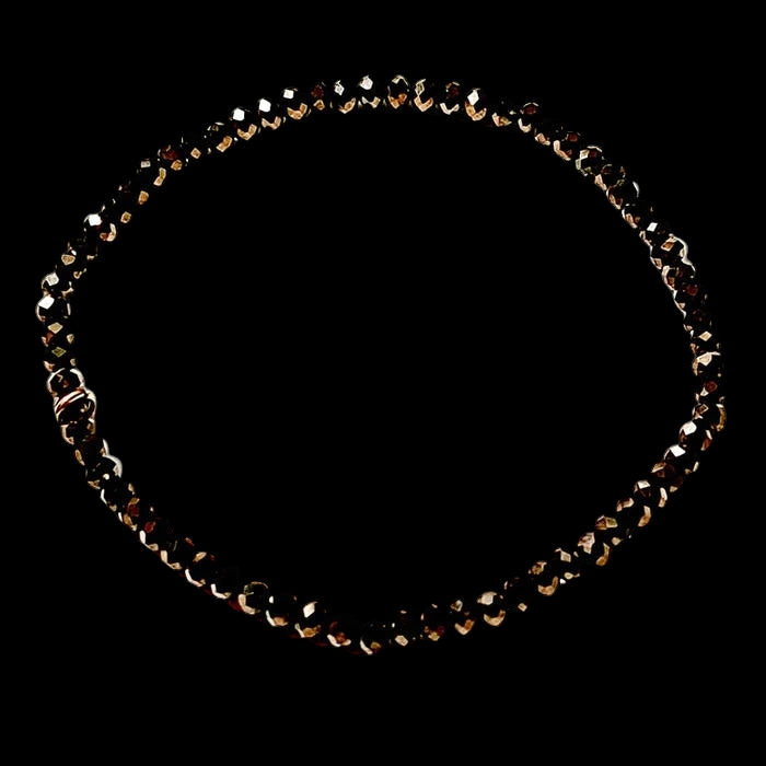 Pulseira Castanha com Prata Rosa