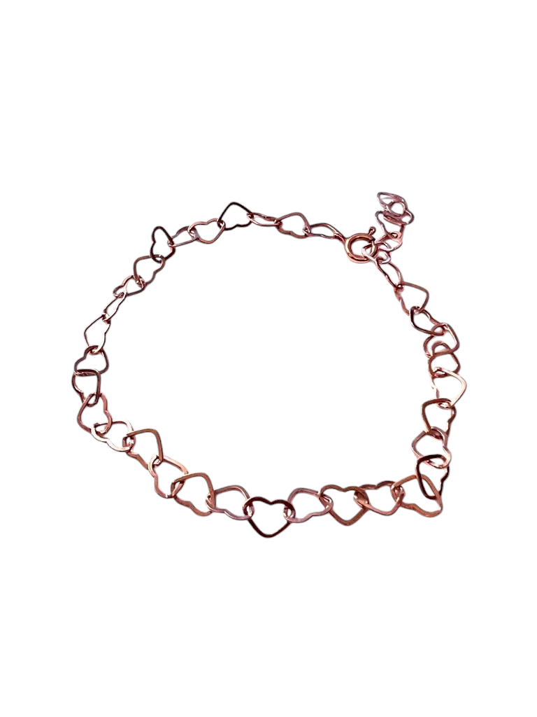 Heart-shaped anklet/foot bracelet