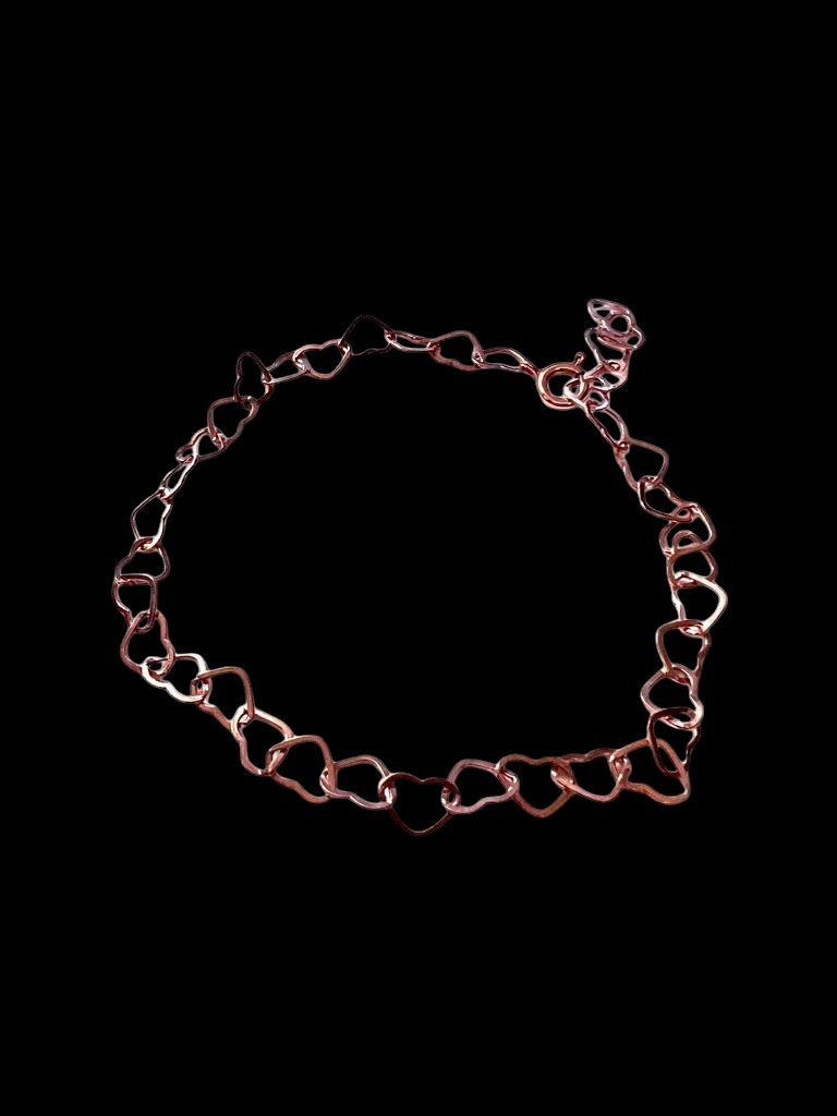 Heart-shaped anklet/foot bracelet