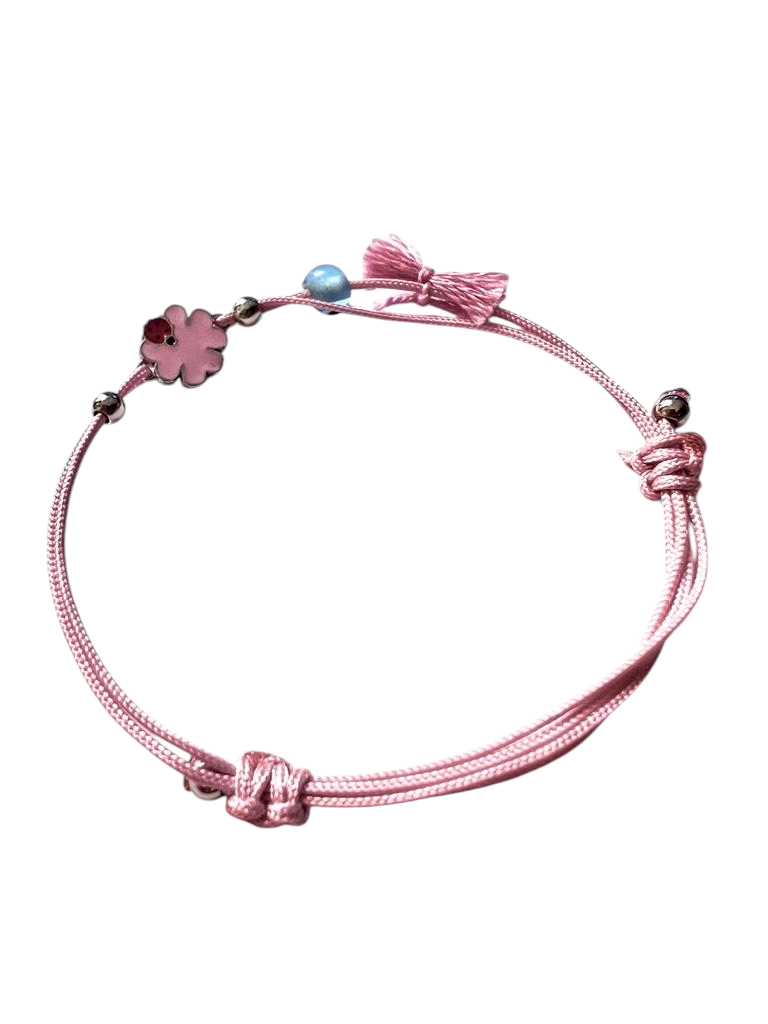 Silk Bracelet for Children with Flowers