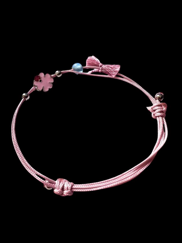 Silk Bracelet for Children with Flowers