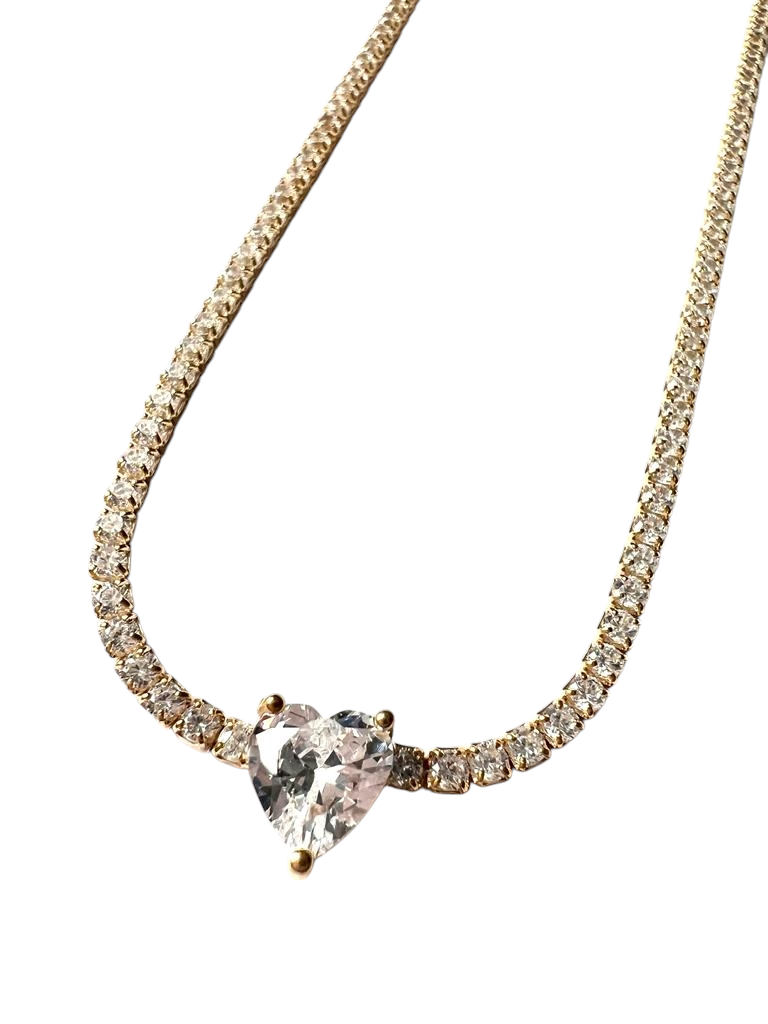 Gold Plated Silver Heart Necklace