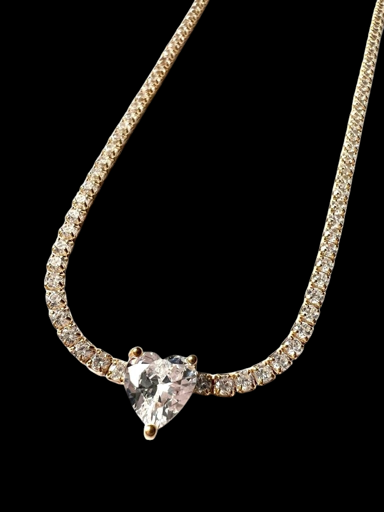 Gold Plated Silver Heart Necklace
