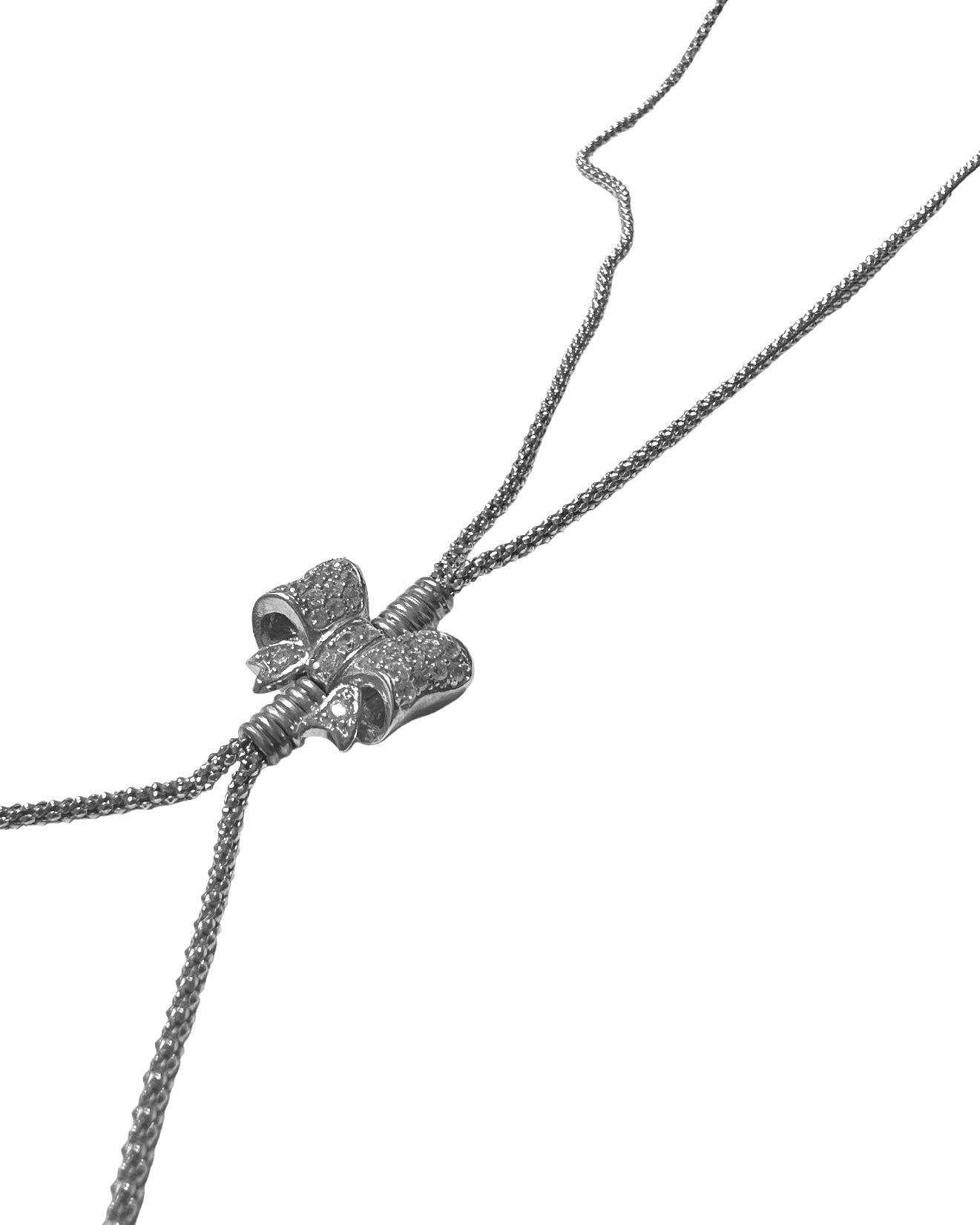 Silver Bow Necklace