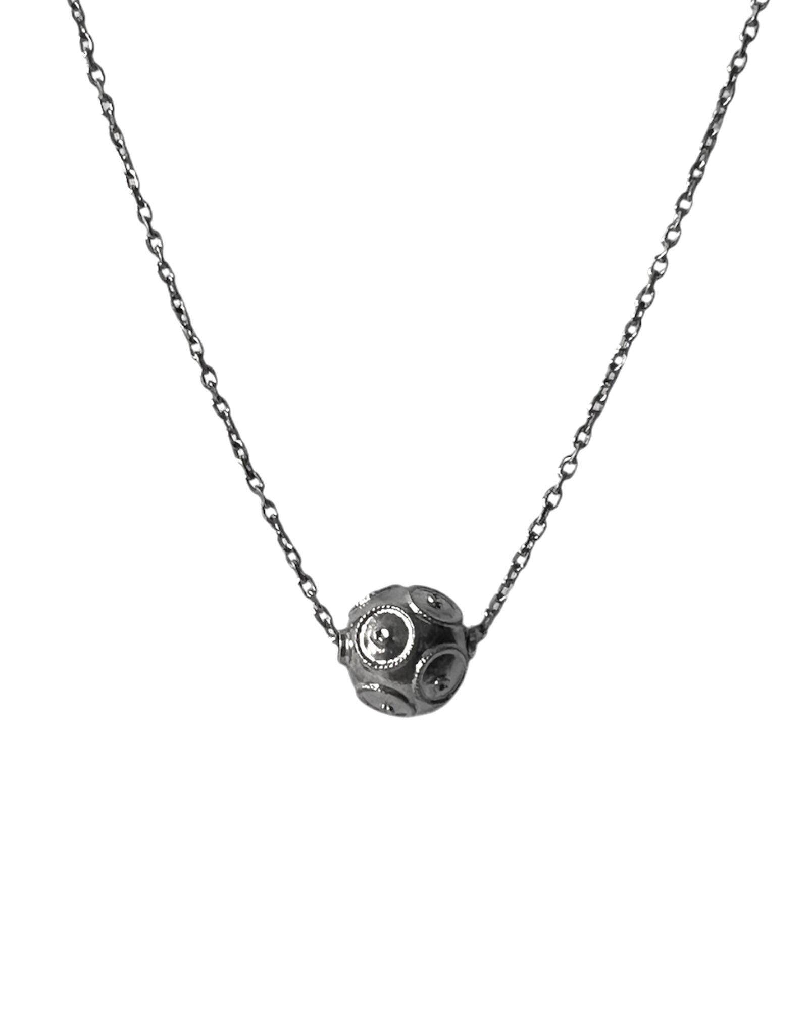 Viana Bead Necklace in Silver