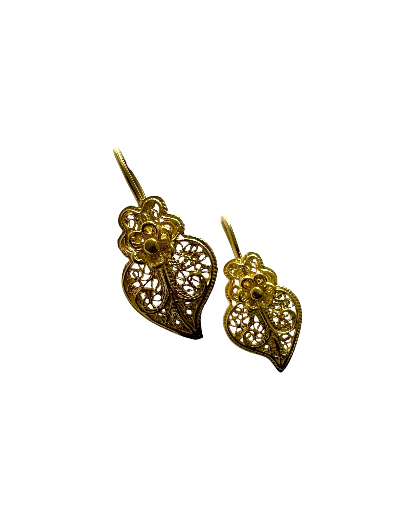 Viana Heart Earrings in Gold Plated Silver