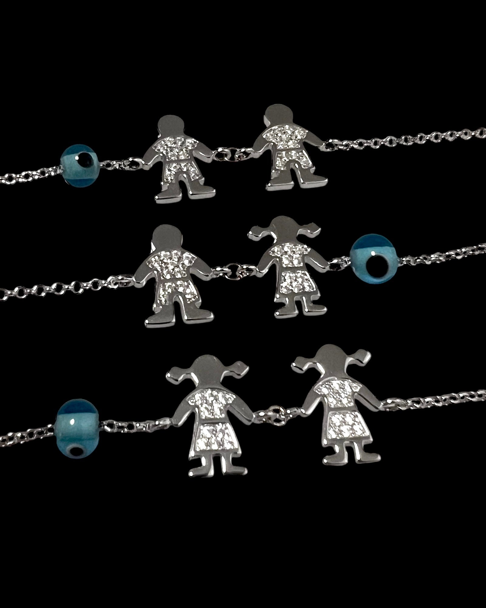Pulseira Meninas em Prata