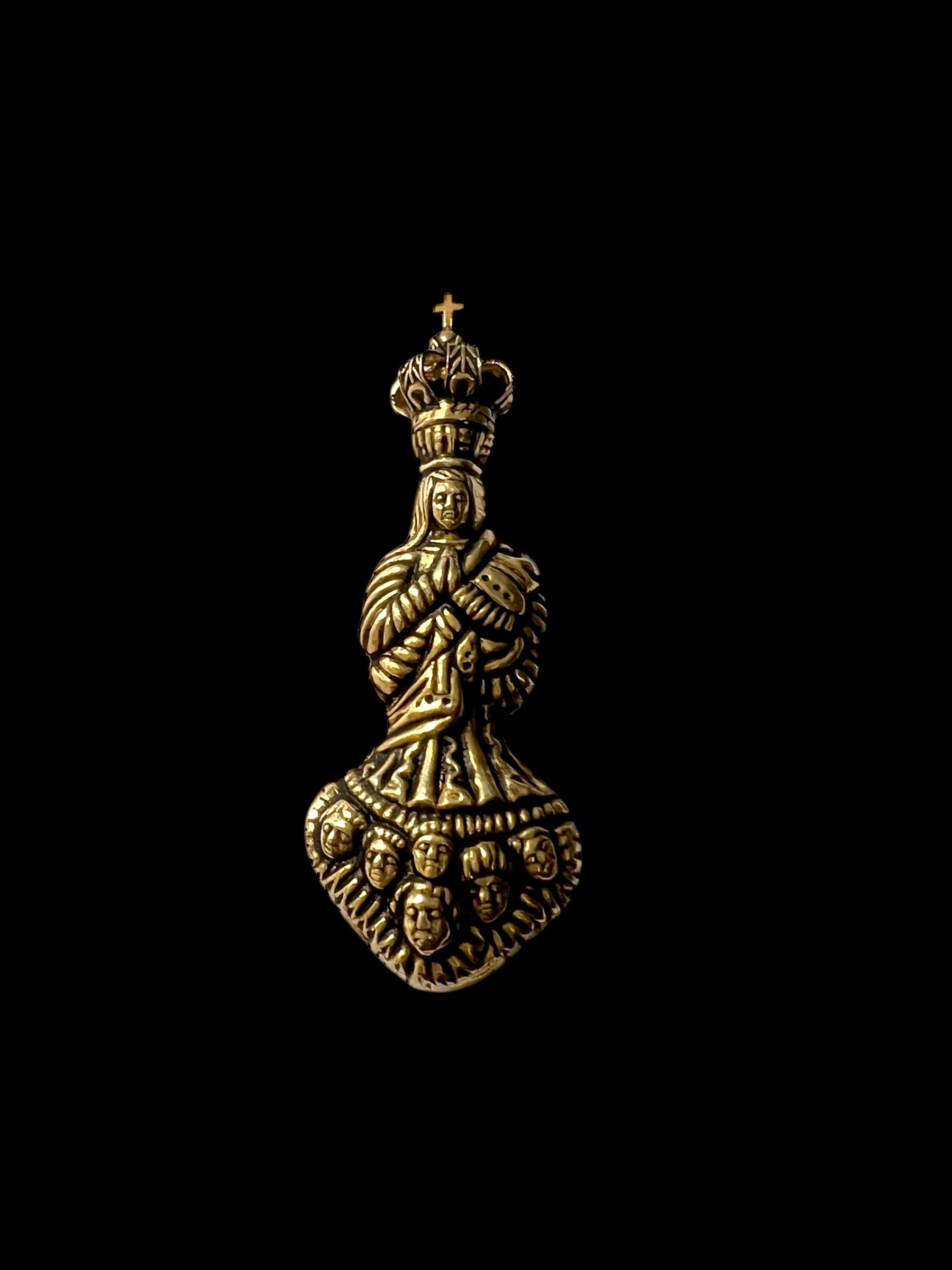 Medalha Nossa Sra. do Caneco Barroca em Prata Dourada