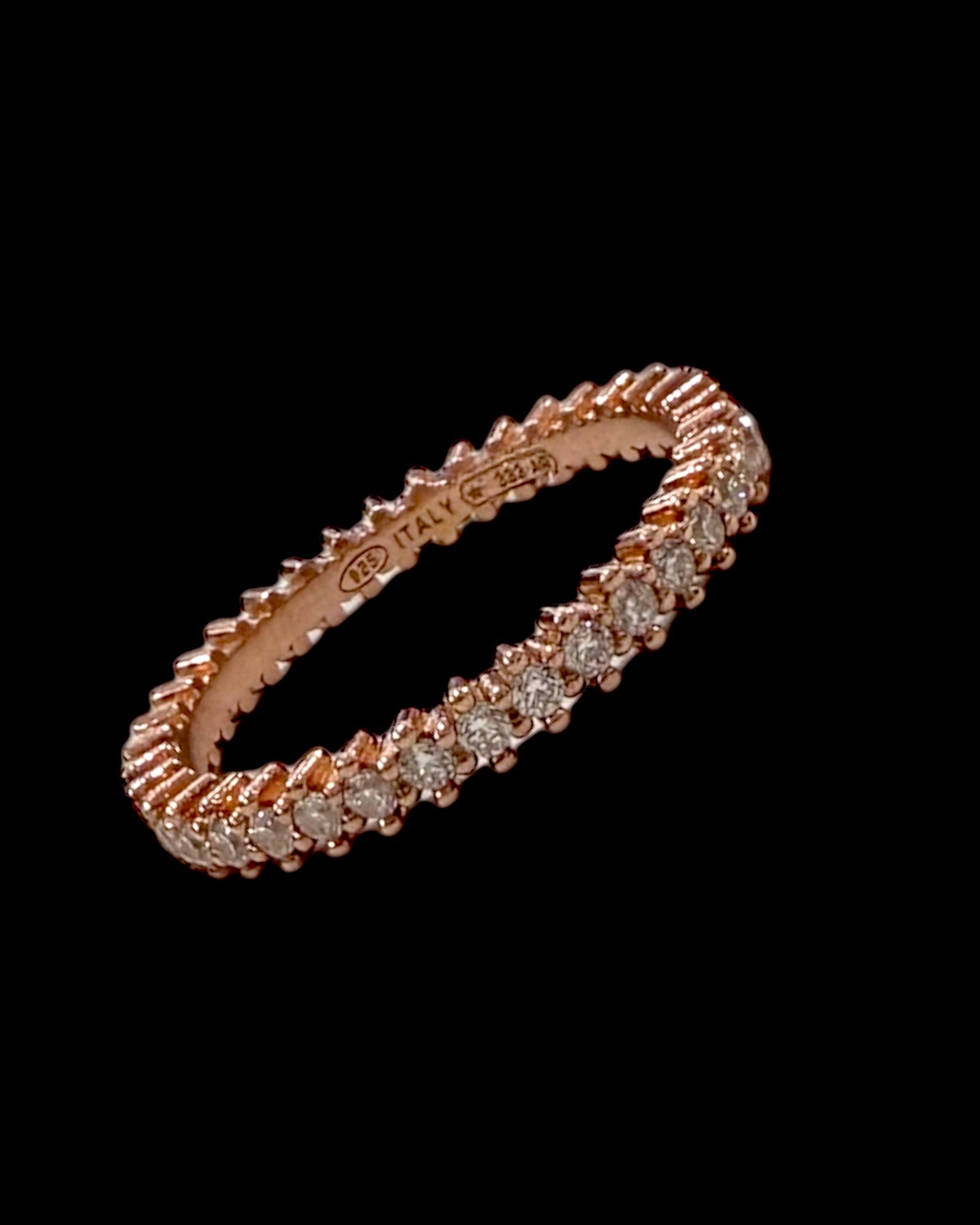 Aliança com Brilhos Prata Rosa