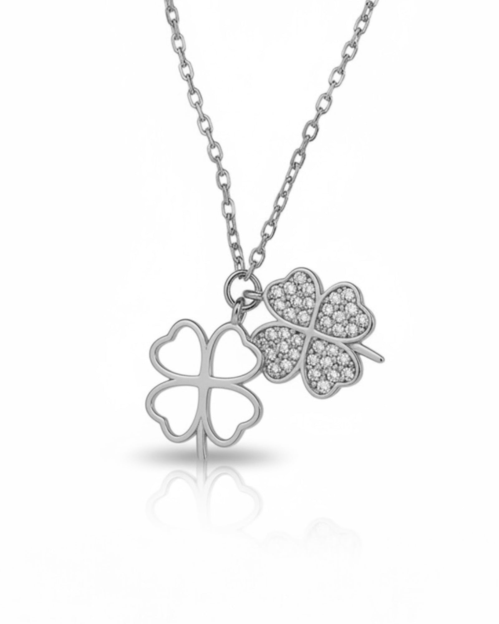 Colar Trevo em Prata